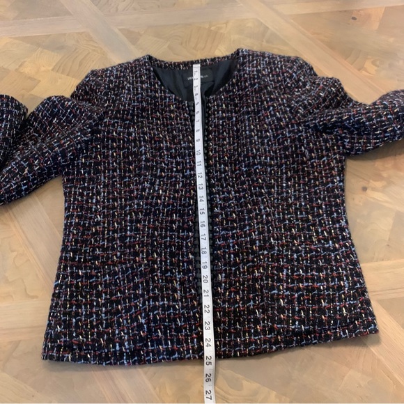 Lafayette 148 New York open front cardigan blazer 14 lined wool blend boucle - Picture 11 of 11